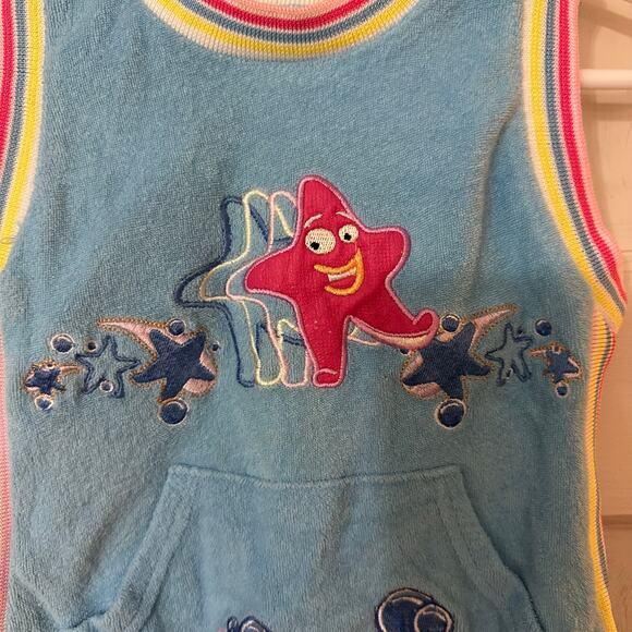 Rub A Dubbers Kids Blue 2T Terry Cloth Bath Time Swim Dress Pocket Vintage Baby‎ - Picture 4 of 8